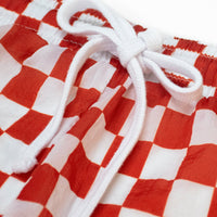 CHERRY/WHITE CHECKER SET