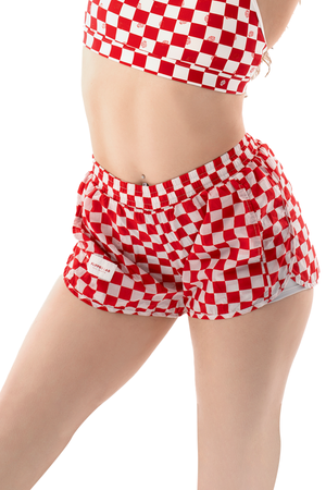 Cherry/White Checker Shorts